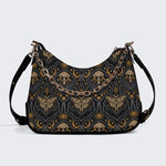 Starry Sky And Moth Print - Leather Crossbody Bag
