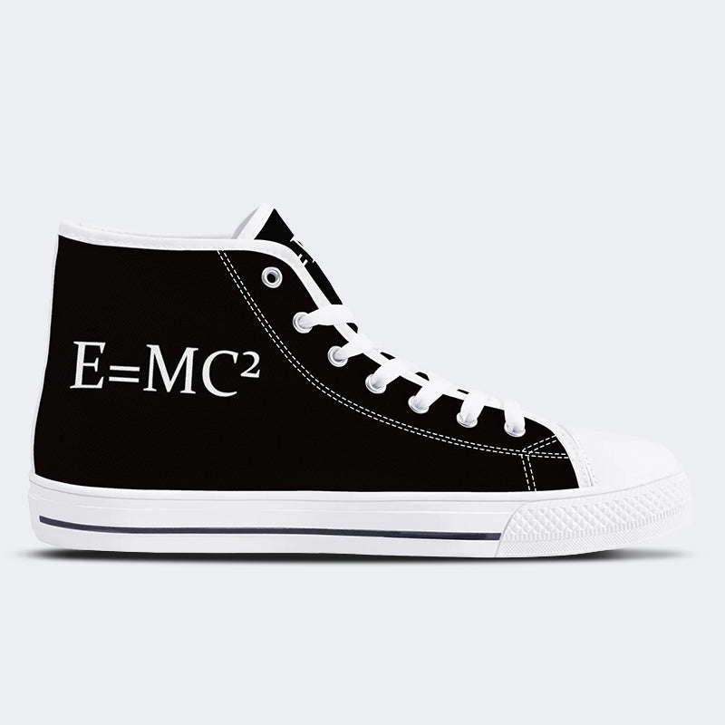 Albert Einstein (E=MC2) High Top Canvas Shoes