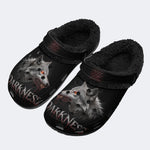 Gothic Blood Wolf - Fur Lined Slippers/Sandals
