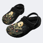Gothic Moth Celestial Mushroom - Fur Lined Slippers/Sandals