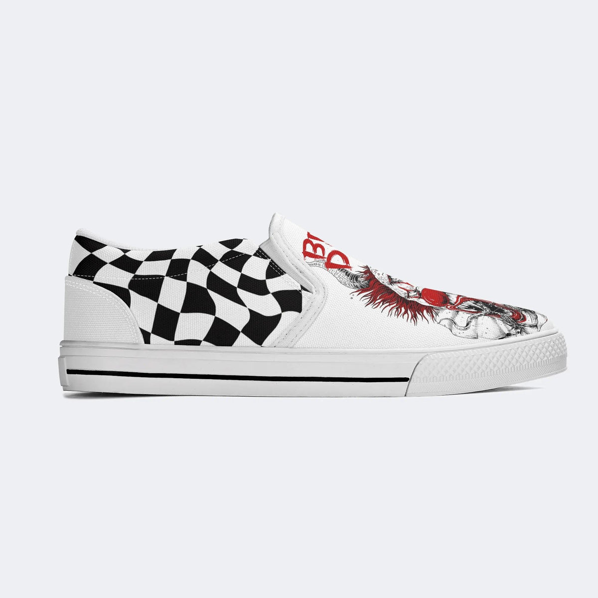 Unisex Horror Death Print - Slip On Shoes