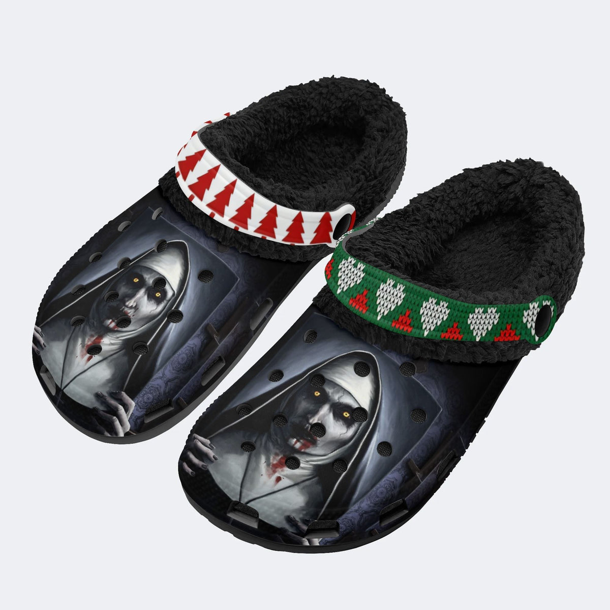 Unisex Horror Print - Fur Lined Slippers