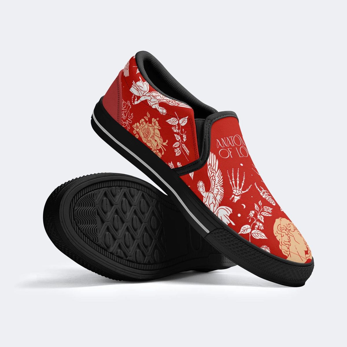 Anatomy Of Love Print - Slip On Shoes