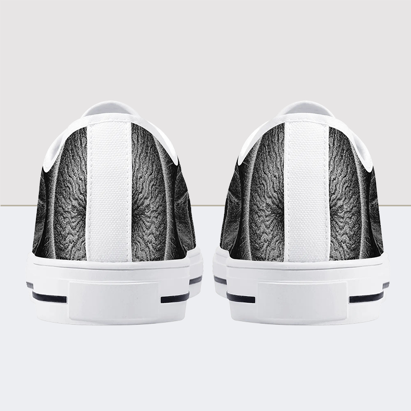 Psychopompos Skull Low Top Canvas Shoes