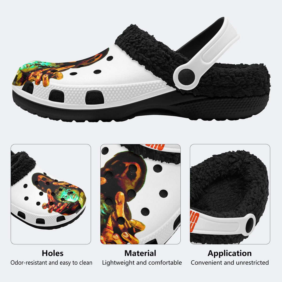 Horror Graphic - Fur Lined Slippers