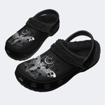 Surreal Death Moth - Fur Lined Slippers/Sandals