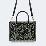 Light Green Eagle Totem - Leather Handbag