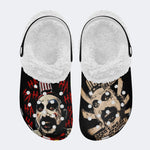 Personalized Name Horror Print - Fur Lined Slippers