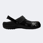 Eagle Skull Print - Fur Lined Slippers/Sandals