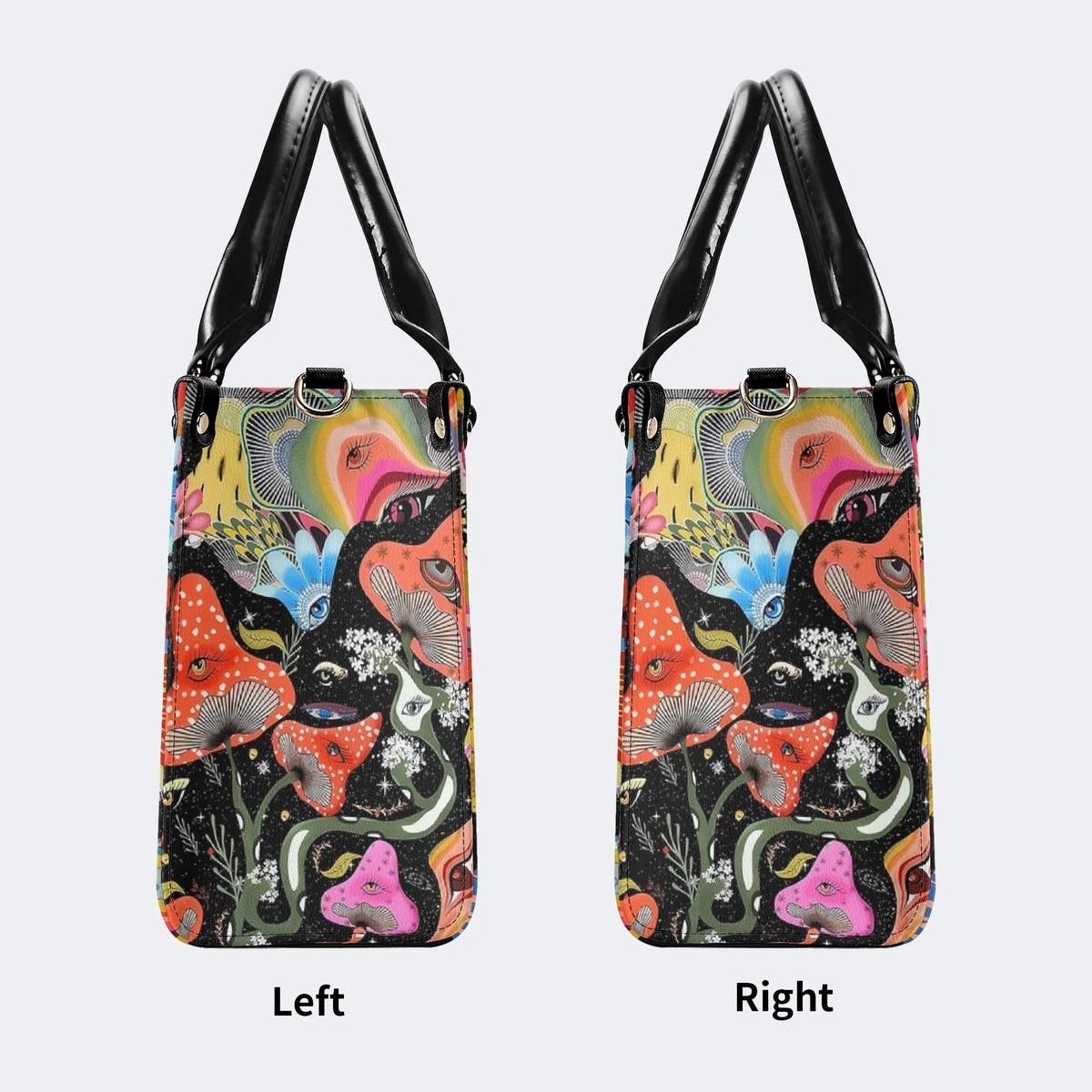 Hallucinogenic Mushrooms - Leather Handbag