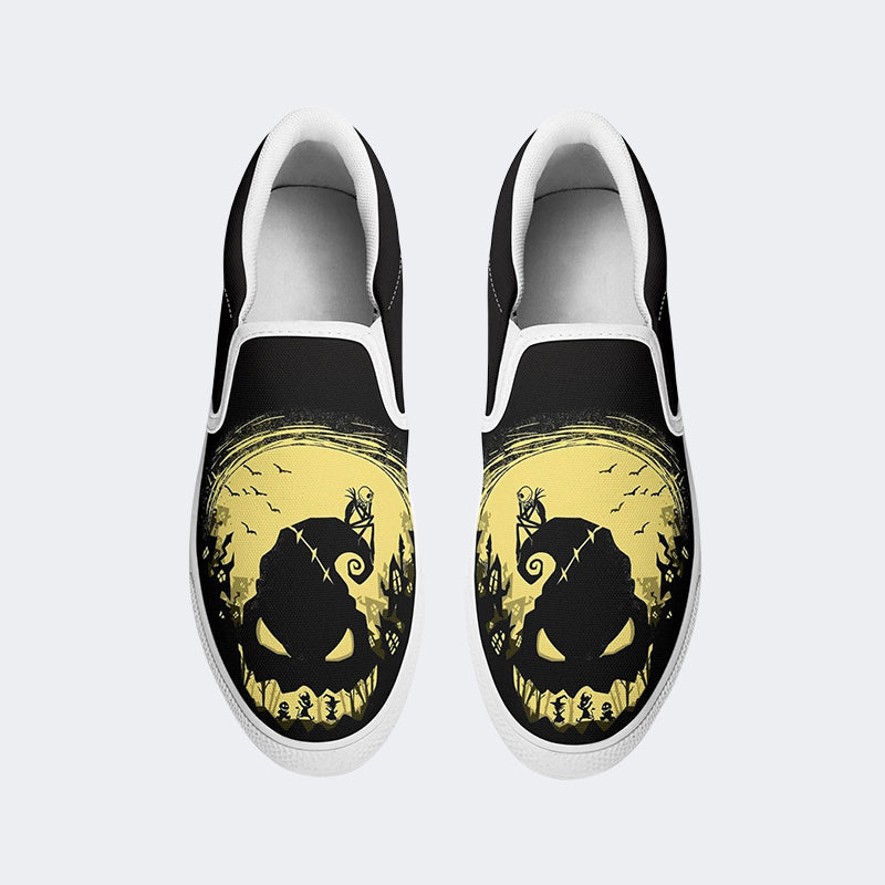 Halloween Art Casaul Print - Slip On Shoes