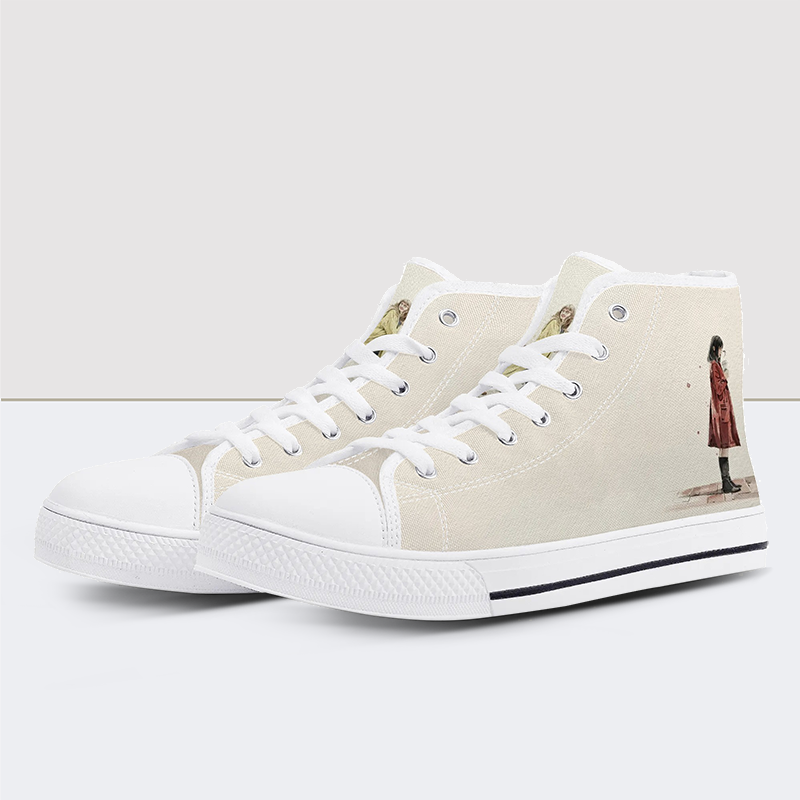 Coffee High Top Canvas Shoes