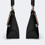 Black Metal - Leather Crossbody Bag