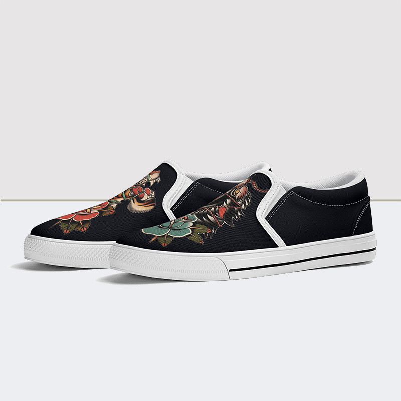 Bourd Floral&Animal Print Slip On Shoes