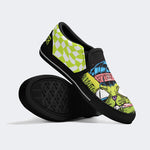 Unisex Skateboarding Cat Print - Slip On Shoes