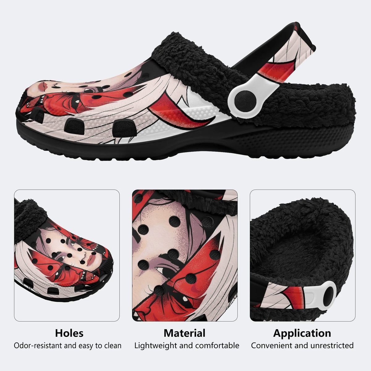 Shadow Oni - Fur Lined Slippers/Sandals
