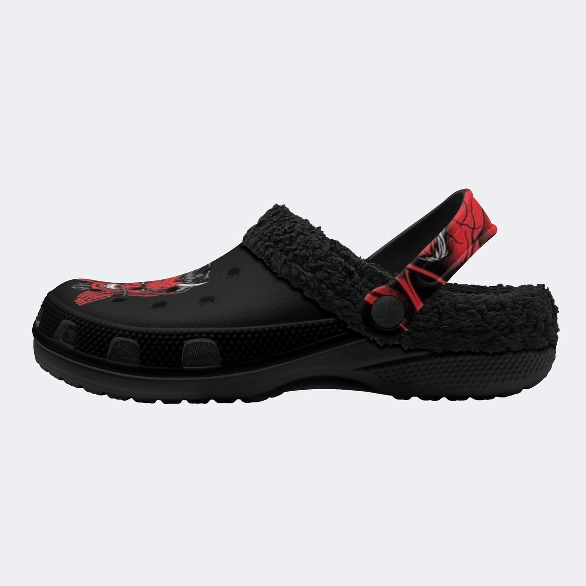 Devil Horn Portrait - Fur Lined Slippers/Sandals