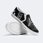 Unisex Death Moth&Skull Print - Slip On Shoes