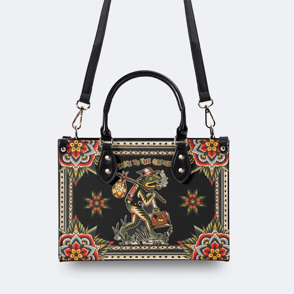Frog On The Road - Leather Handbag
