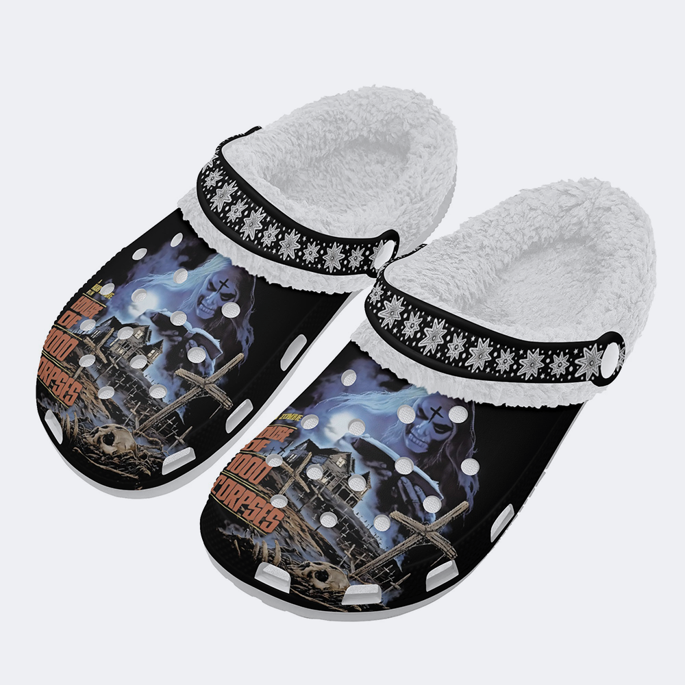 Horror House Of 1000 Corpses Print - Fur Lined Slippers/Sandals