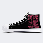 Unisex Tattoos Print - High Top Canvas