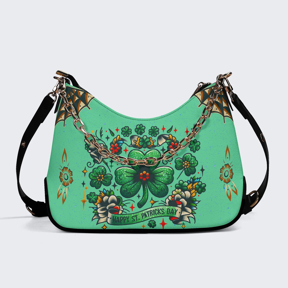Happy St. Patrick's Day - Leather Crossbody Bag