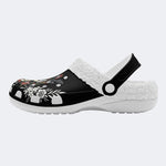 Eagle Skull Print - Fur Lined Slippers/Sandals