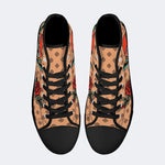 Vintage Rose Death Moth - High Top Canvas