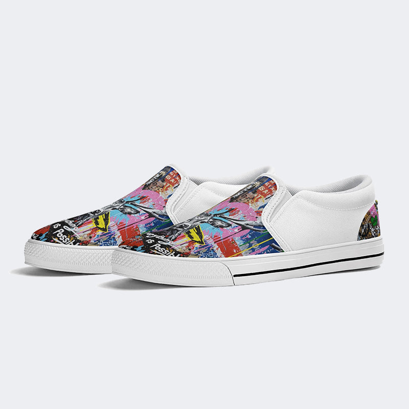 Everything Is Possible Print - Slip On Shoes