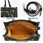 Light Green Eagle Totem - Leather Handbag