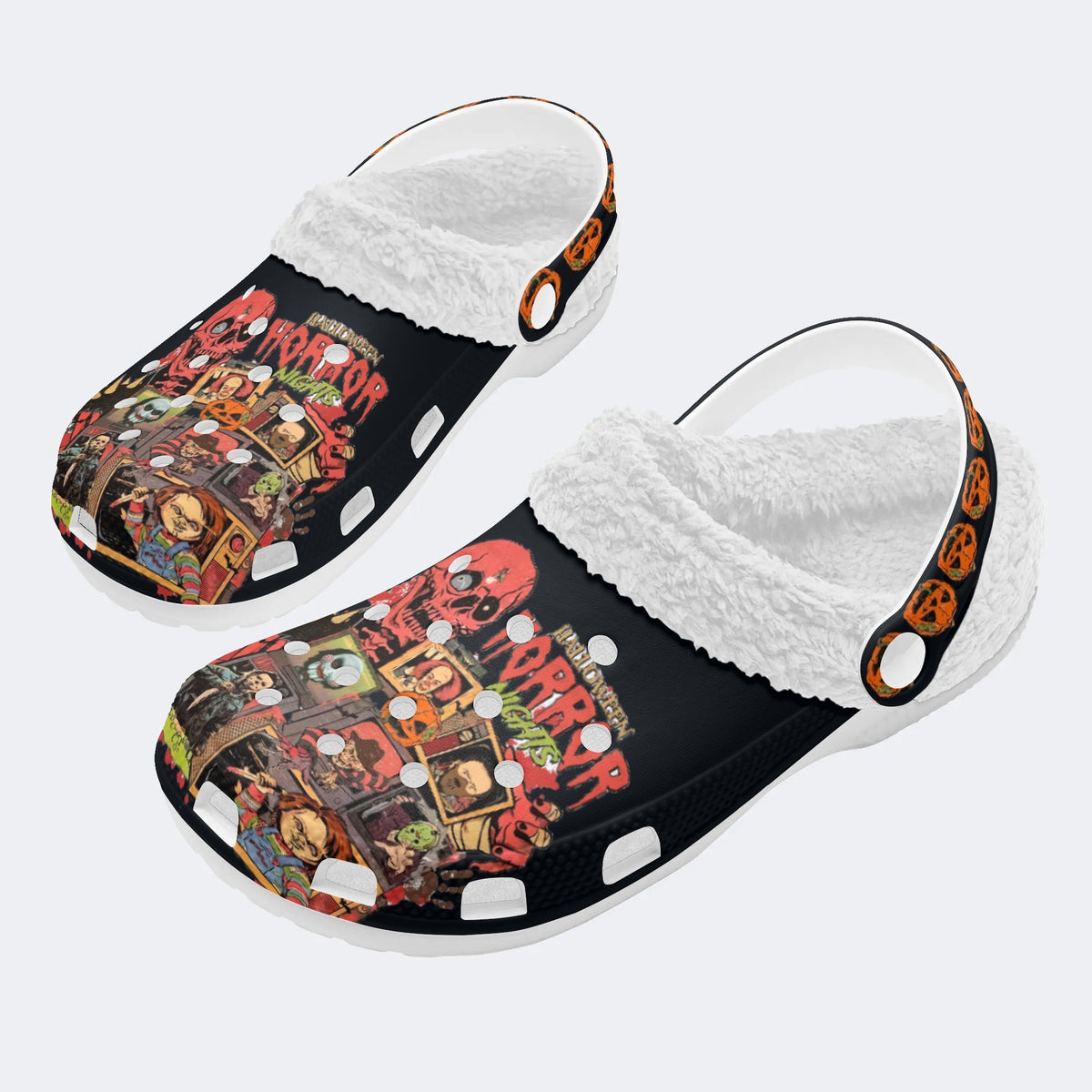 Halloween Horror Print - Fur Lined Slippers