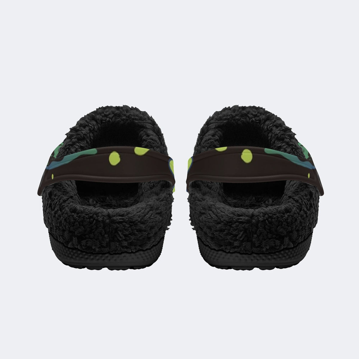 Toxic Green Skull - Fur Lined Slippers/Sandals