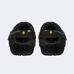 Toxic Green Skull - Fur Lined Slippers/Sandals
