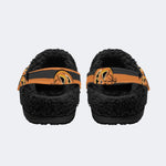 Gothic Halloween Stripes - Fur Lined Slippers/Sandals