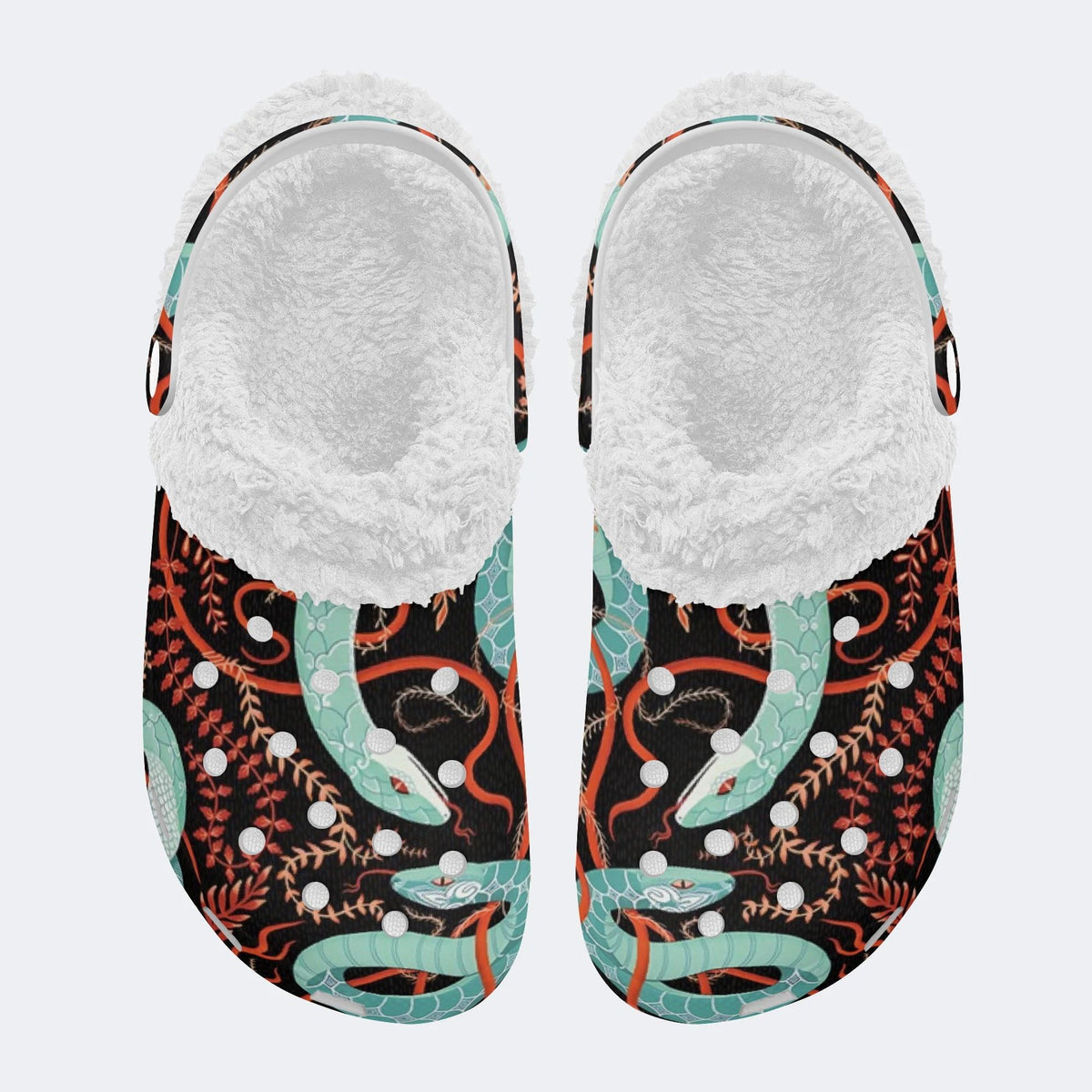 Green Snake Legend - Fur Lined Slippers/Sandals