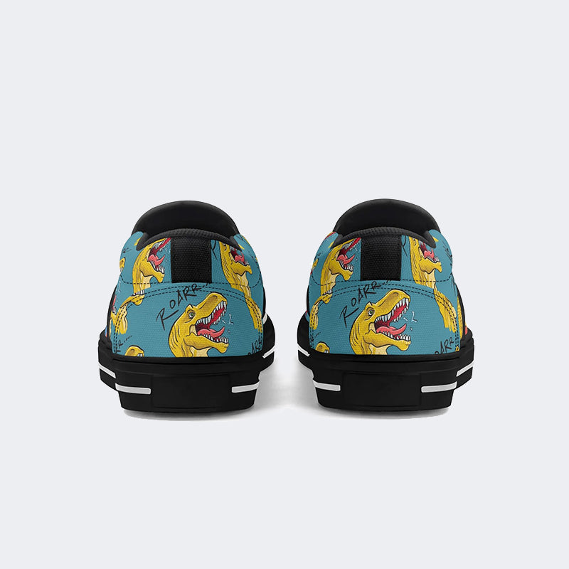 Unisex Dinosaur Print - Slip On Shoes