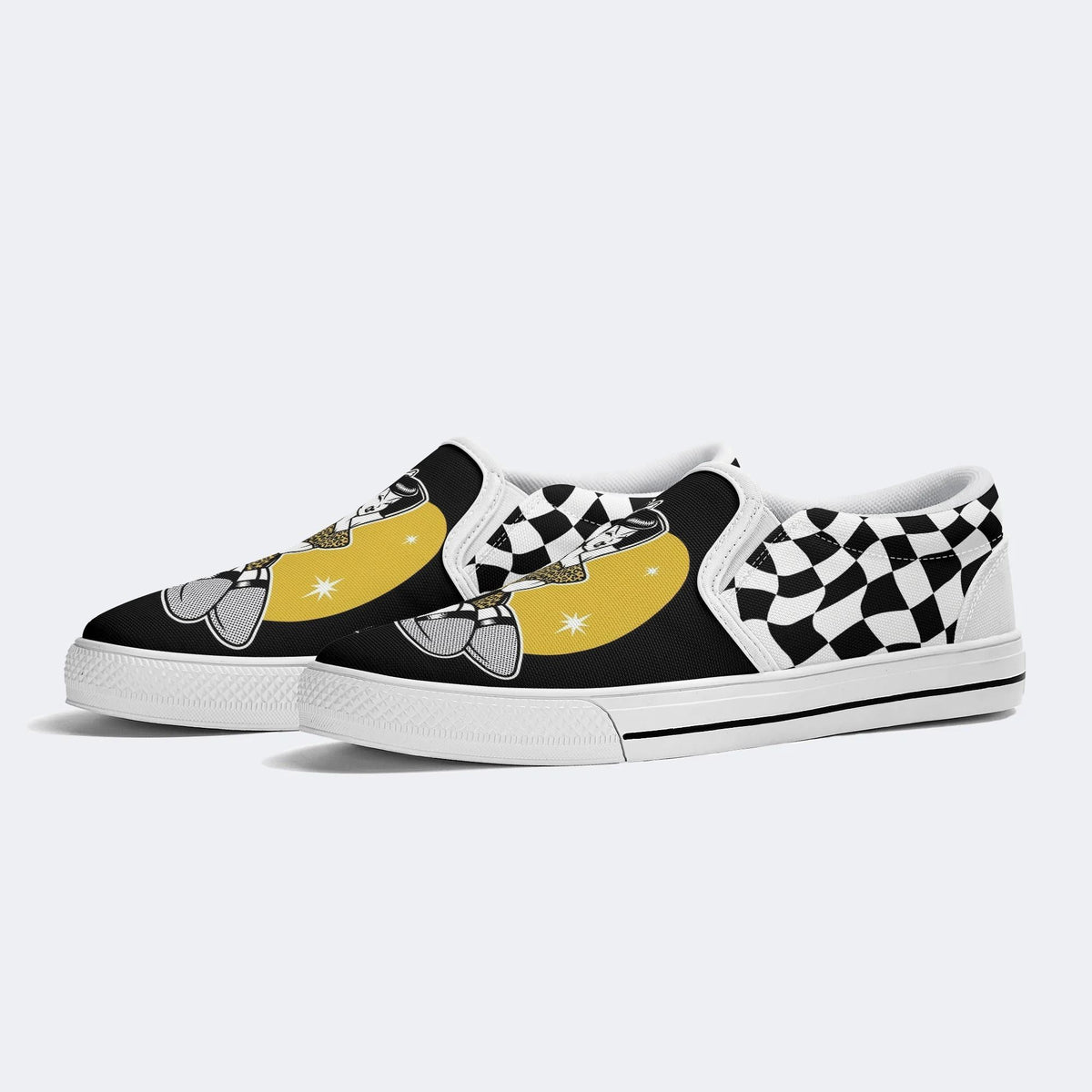 Art Person Skull Print - Slip On Shoes