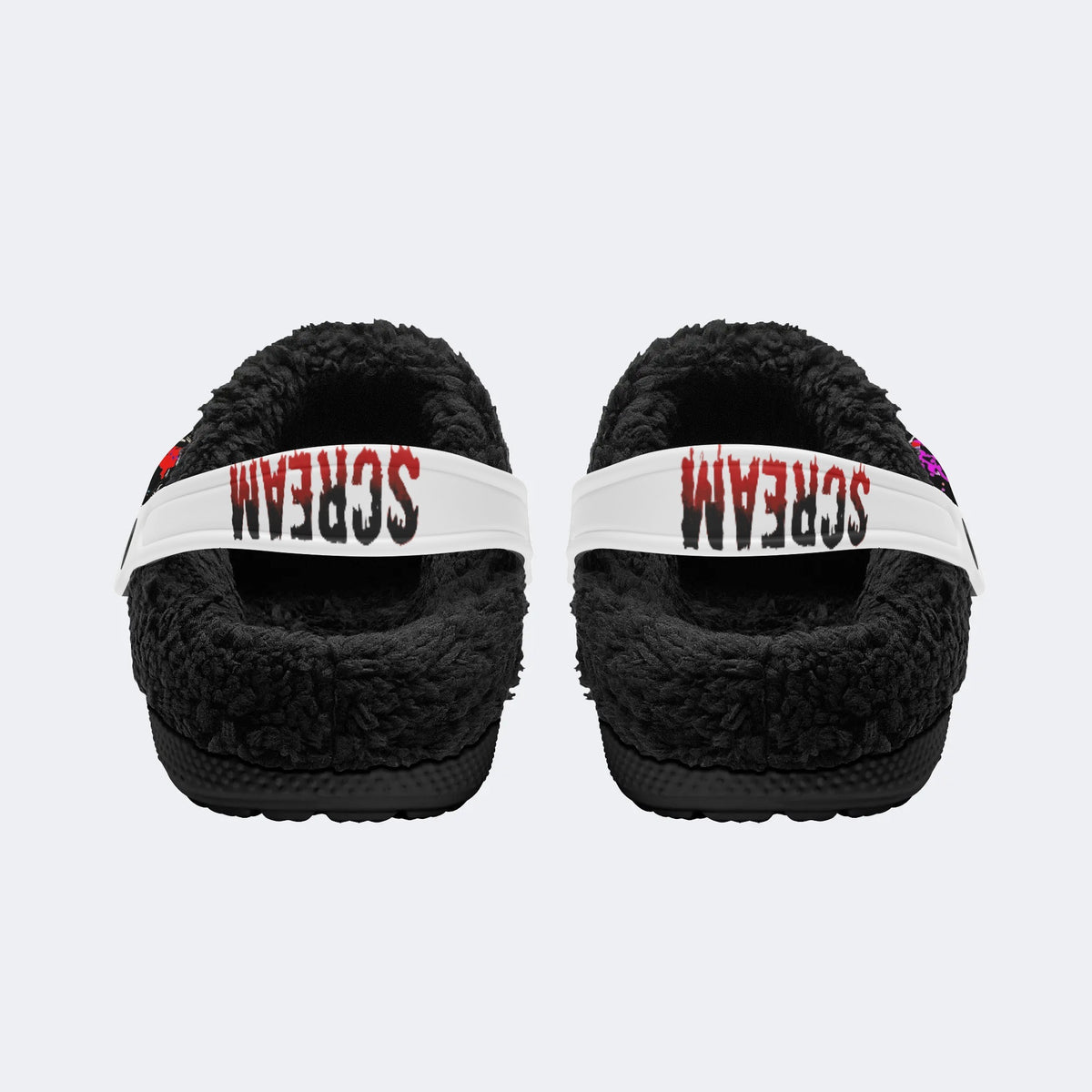 Horror Ghostface Print - Fur Lined Slippers