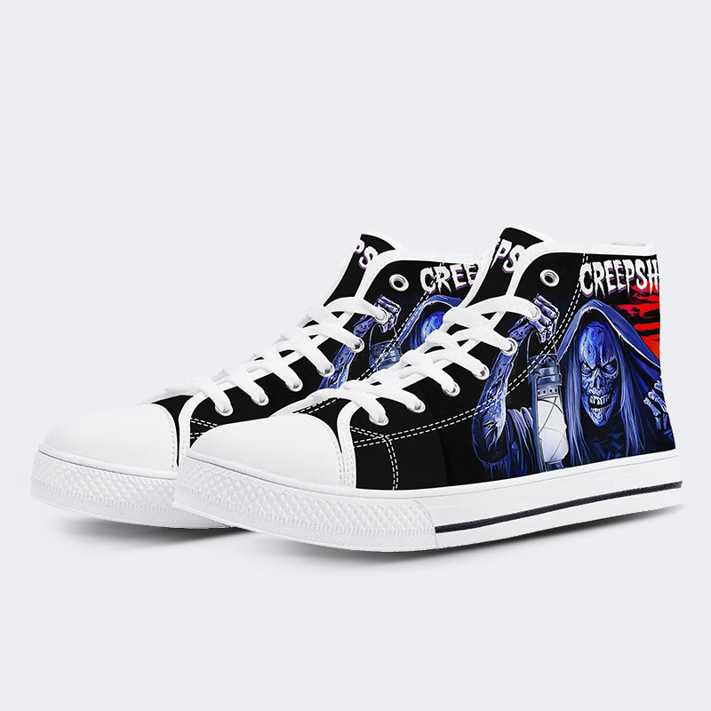 Horror Movie Vintage Graphic Print - High Top Canvas