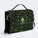 Death Moth And Animal Skeleton - Leather Satchel Bag