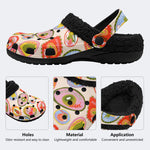 Fruit Fun Print - Fur Lined Slippers/Sandals