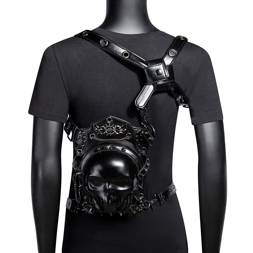 Punk Dark Skull Crossbody Bag