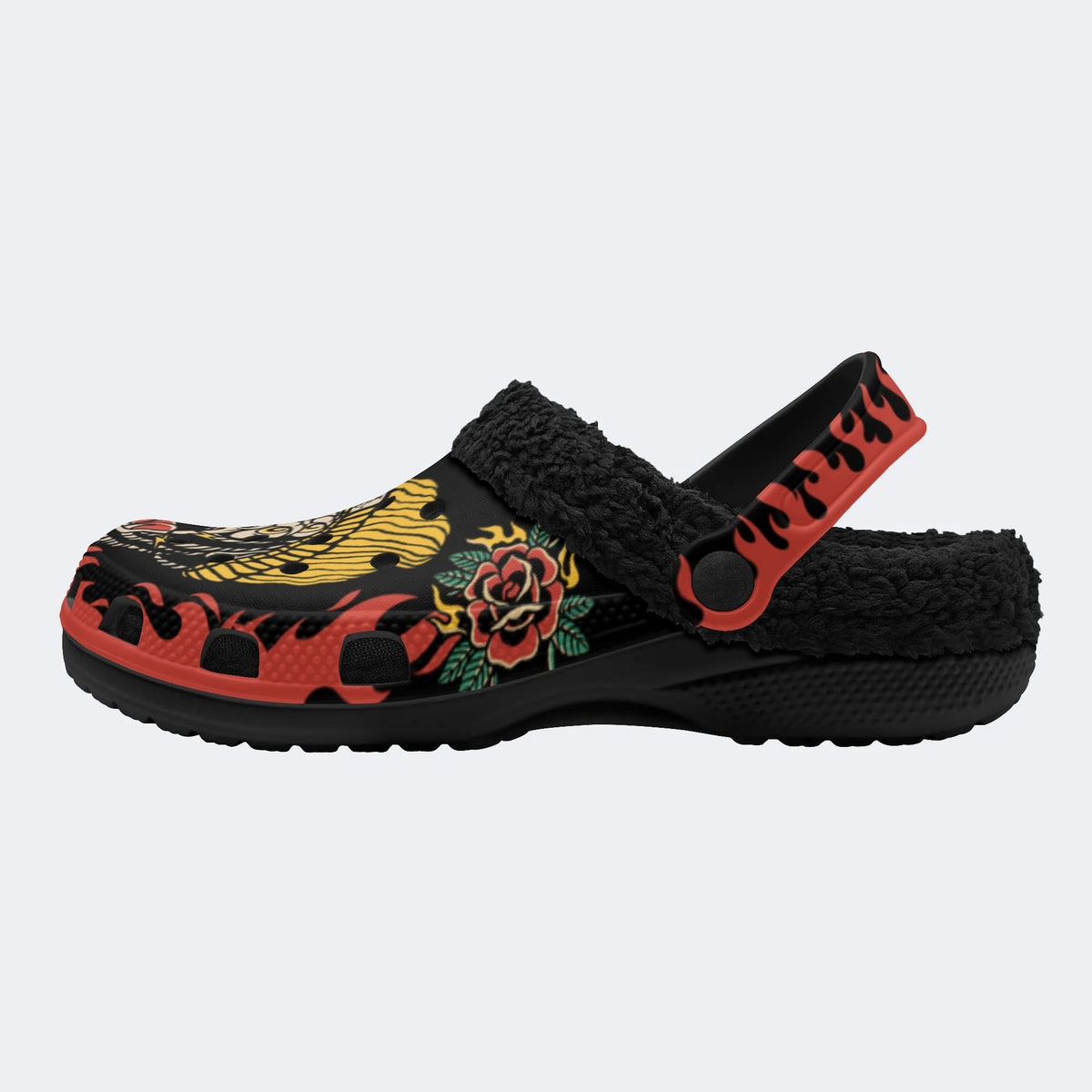 Fire Chimpanzees Print - Fur Lined Slippers/Sandals