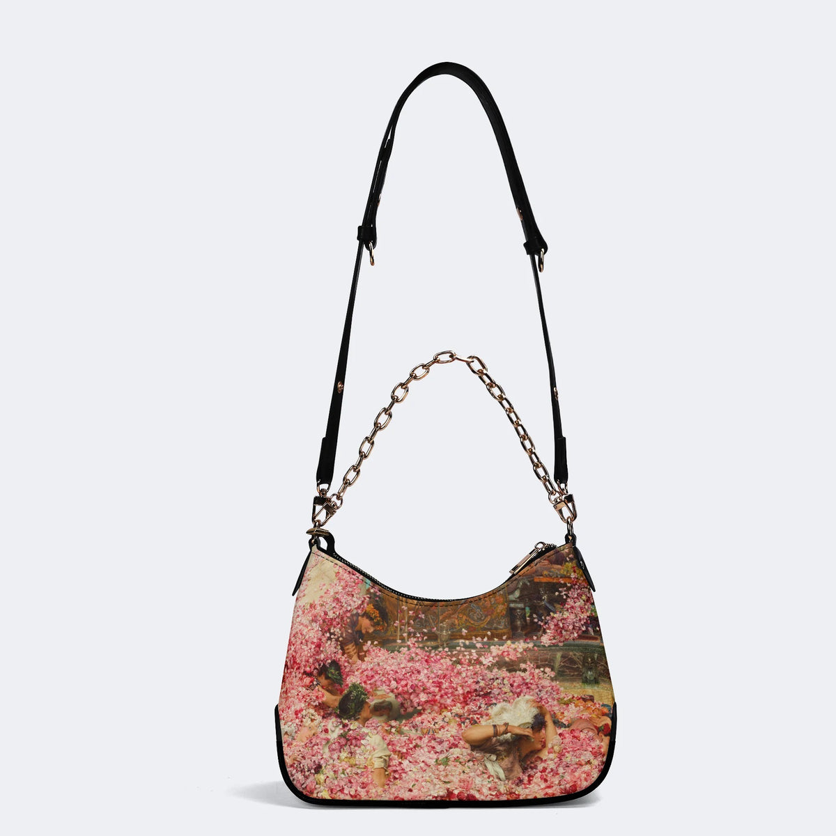 Roses of Heliogabal Print - Leather Crossbody Bag