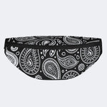 Black White Paisley Pattern - Fanny Package