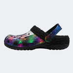 Cosmic Star Toe Bone Print - Fur Lined Slippers/Sandals