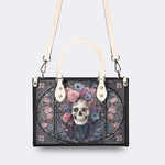 Rose Skull Glass Print Handbag Factory Direct Sales