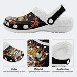 Pirate Skull Print - Fur Lined Slippers/Sandals