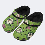 Cartoon Zombie Face - Fur Lined Slippers/Sandals