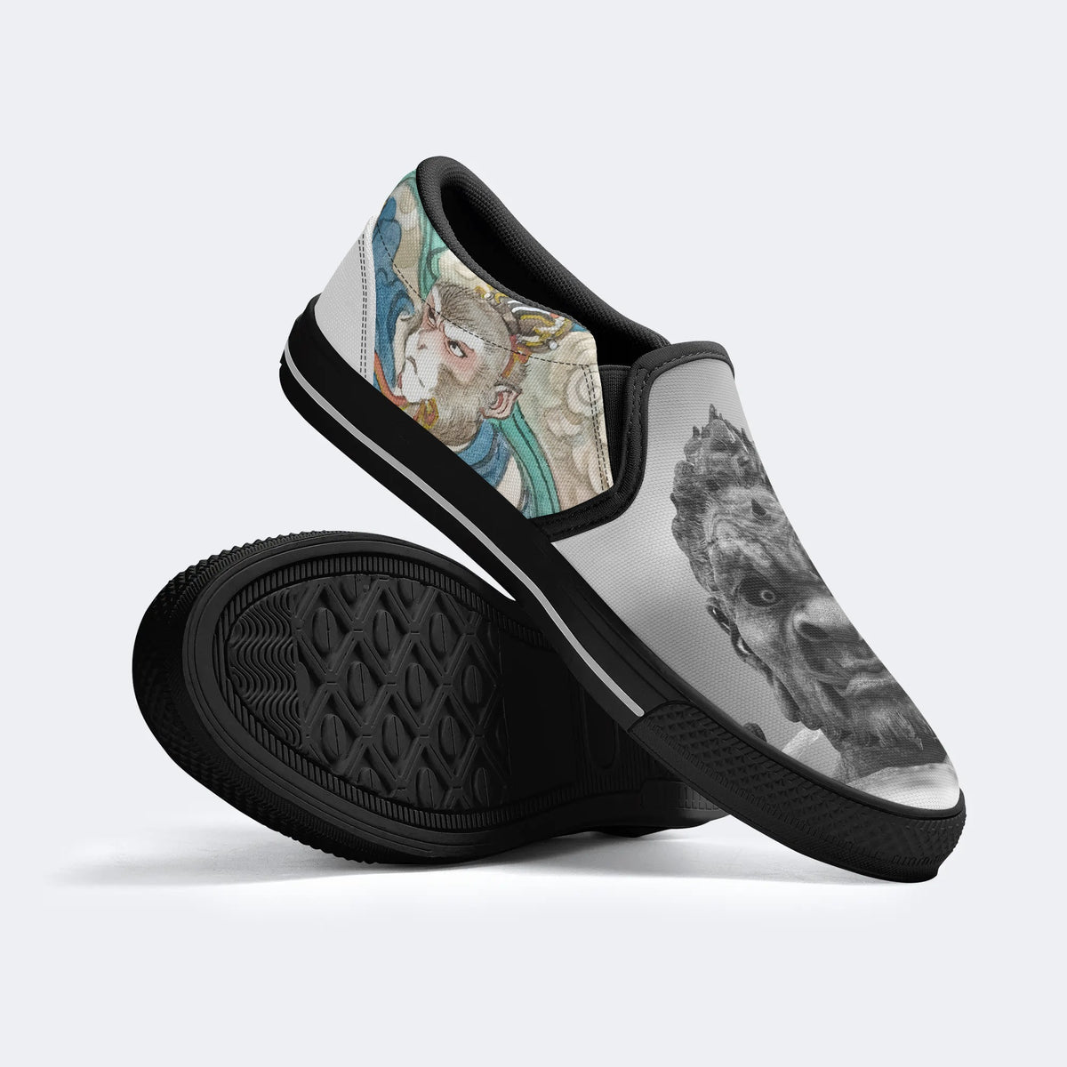 Wukong Print - Slip On Shoes